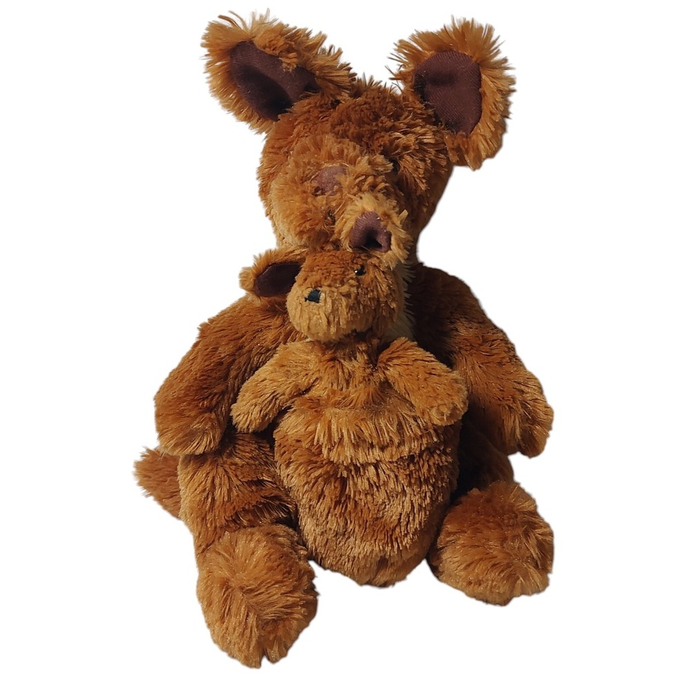 Kohls Care Kangaroo with Joey Brown Stuffed Animal Plush Childs Toy Fifteen Inch
